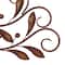 Brown Traditional Scroll & Leaf Metal Wall Accent